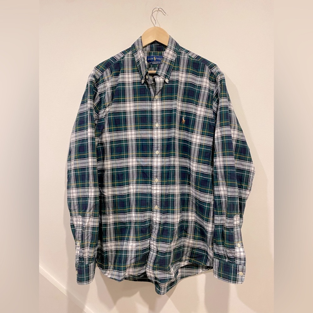 RALPH LAUREN Cotton plaid button up shirt